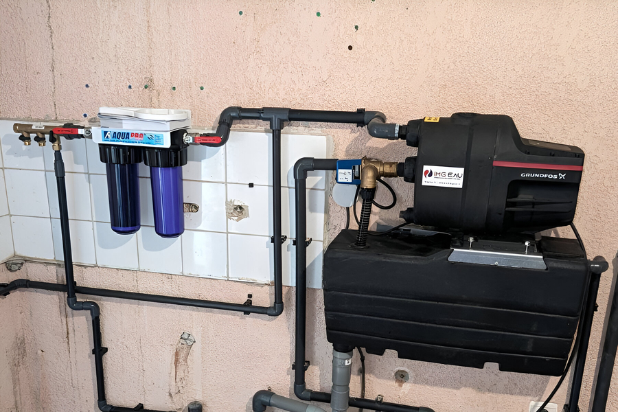 installation pompe eau de pluie
